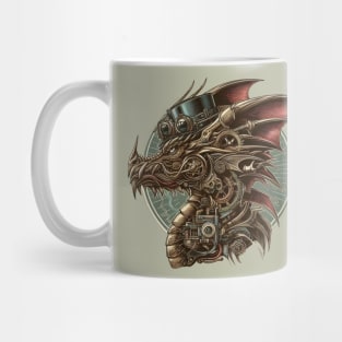 Winged Steampunk Fantasy Dragon Mug